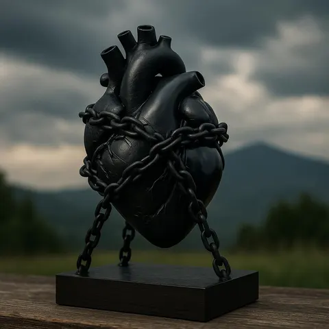 Heart In Chains — 3D printed gothic figurine