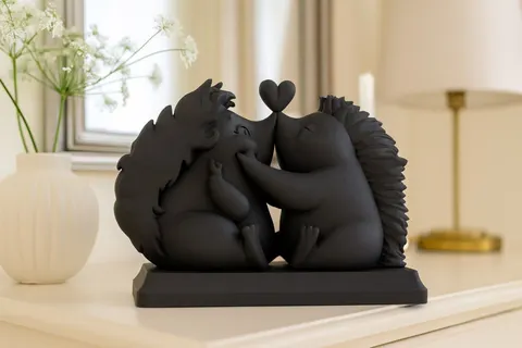 Hedgehogs With Heart — 3D printed animal figurine
