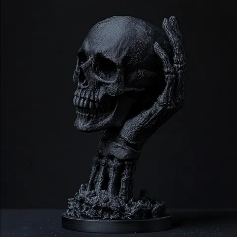 Hend And Skulle — 3D printed gothic figurine