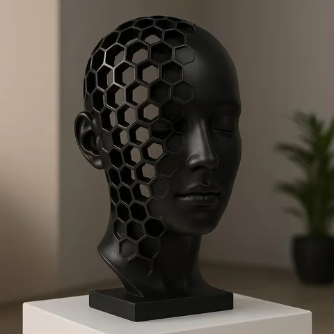 Honeycomb Girl — 3D printed botanical sculpture