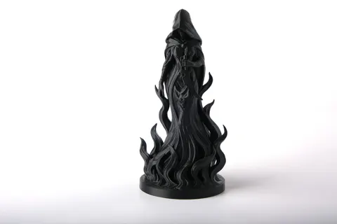 Hooded Flame Reaper Figurine — 3D printed gothic figurine