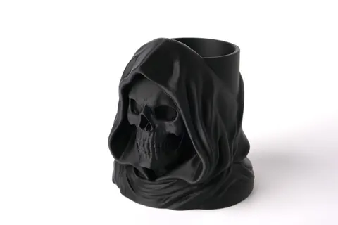 Hooded Skull Desk Organizer — 3D printed desk organizer