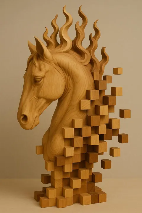 Horse Cube — 3D printed animal figurine