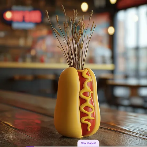 Hotdog — 3D printed figural vase
