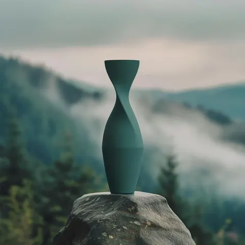 Hourglass Vase — 3D printed geometric vase