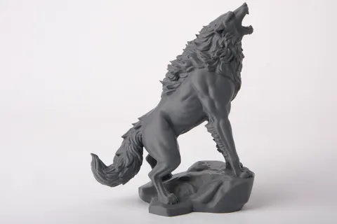 Howling Werewolf Sculpture — 3D printed animal figurine