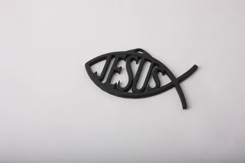 Ichthys Jesus Fish Pendant — 3D printed jewelry piece