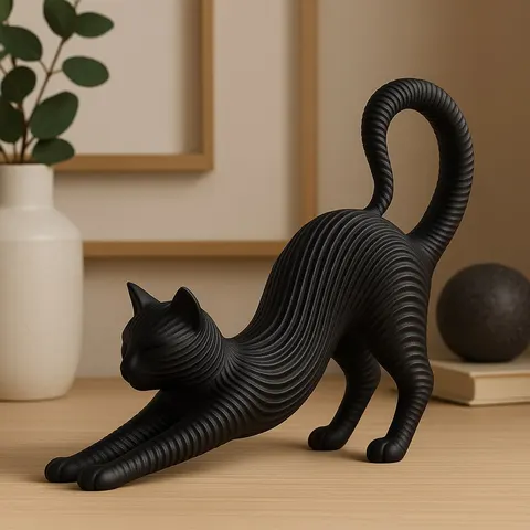 Interior Striped Cat — 3D printed flexi animal