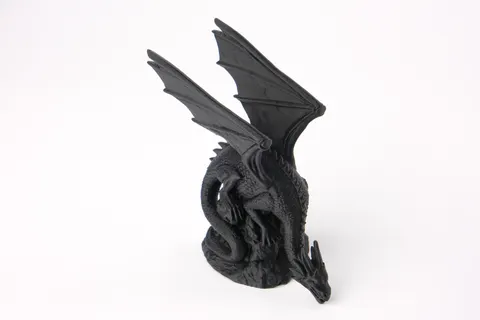 Intricate Winged Dragon Sculpture — 3D printed animal figurine