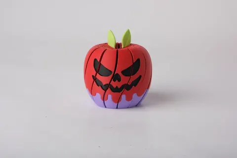 Jack-O’-Apple Twisty Ball — 3D printed fidget toy