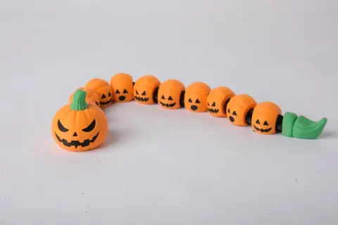 Jack-O’-Lantern Pumpkin Snake — 3D printed flexi reptile