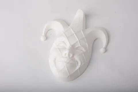 Jester's Mask — 3D printed wall decor piece