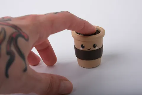 Kawaii Coffee Clicker Toy — 3D printed fidget toy