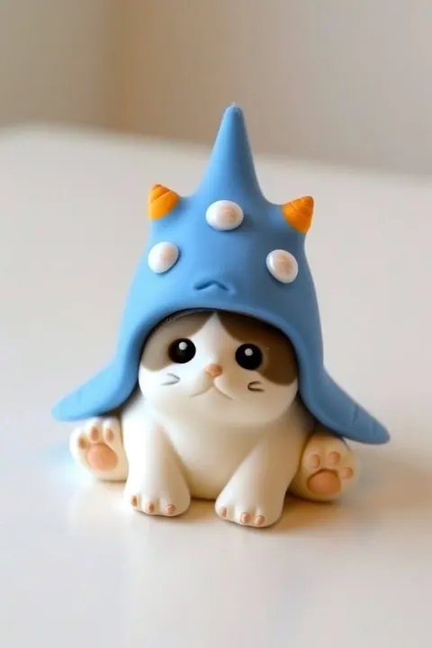 Kitten In Hat — 3D printed cat figurine