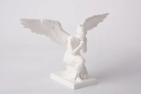 Kneeling Praying Angel Sculpture — 3D printed bust sculpture