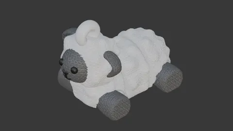 Knitted Sheep — 3D printed animal figurine