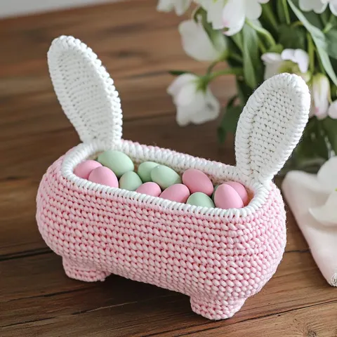 Knitted Vase With Ears — 3D printed figural vase