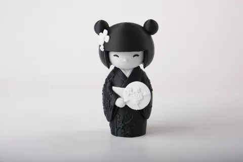 Kokeshi Doll Figurine — 3D printed bust sculpture