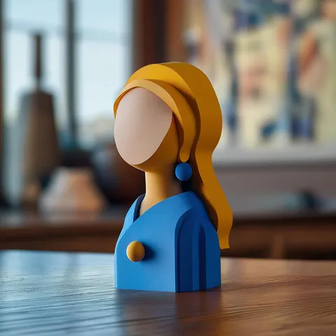 Lady With Earring — 3D printed jewelry piece