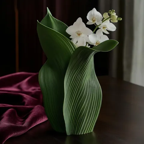 Large Leaf — 3D printed botanical vase