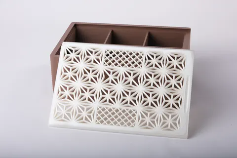 Lattice Pattern Tea Box — 3D printed minimalist organizer