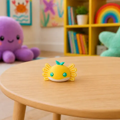 Lemon Axolotl — 3D printed flexi reptile