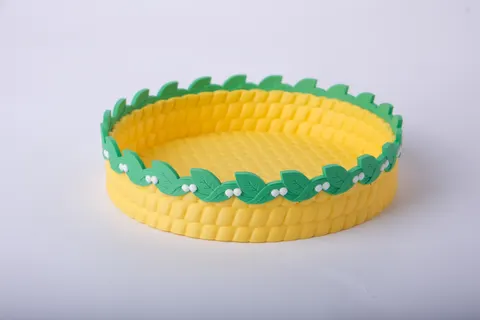 Lemon Leaf Basket Tray — 3D printed botanical tray