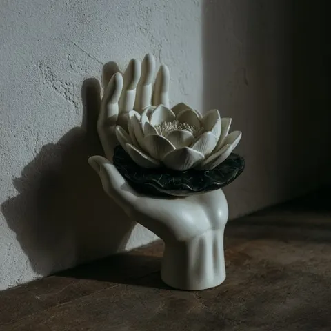 Lotus In Arm — 3D printed botanical sculpture