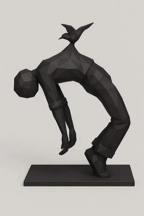 Lowpoly Bird Get Up — 3D printed animal figurine