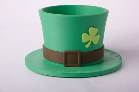 Lucky Clover Top Hat Planter — 3D printed seasonal vase