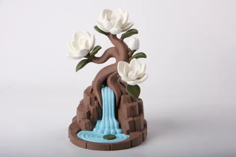 Magnolia Waterfall Bonsai — 3D printed botanical sculpture