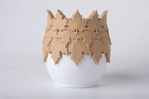 Maple Leaf Vase — 3D printed botanical vase