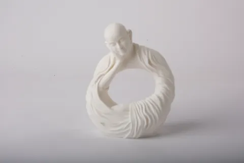 Meditating Monk Sculpture -Serene Zen Figurine — 3D printed bust sculpture