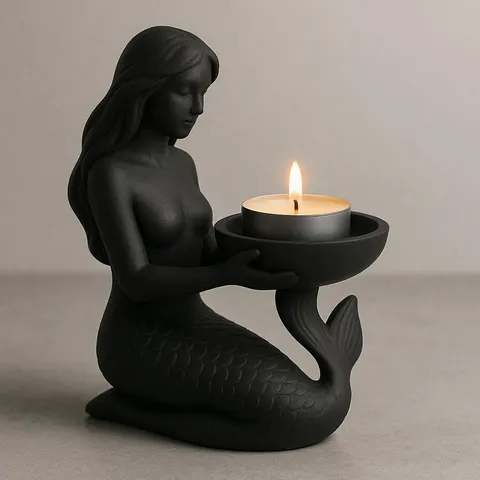 Mermaid Candle Holder — 3D printed desk organizer