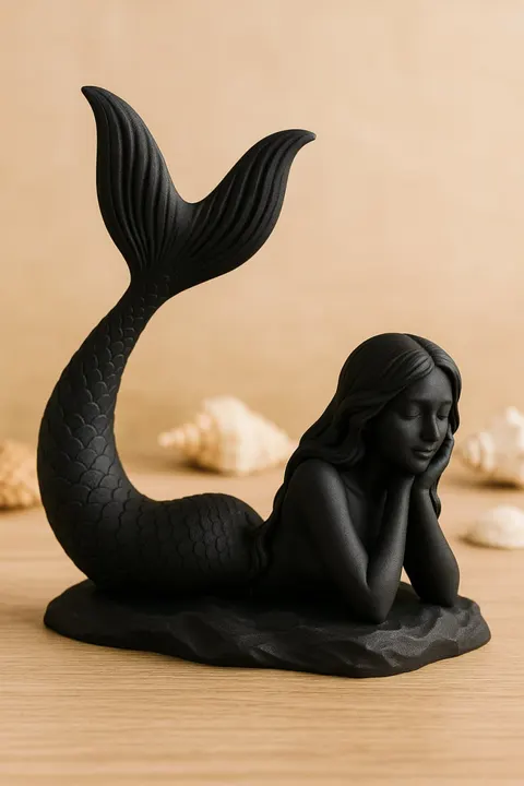Mermaid On Rock — 3D printed bust sculpture