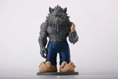 Midnight Howler Werewolf Figurine — 3D printed animal figurine