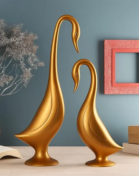 Minimalism Swans — 3D printed animal figurine
