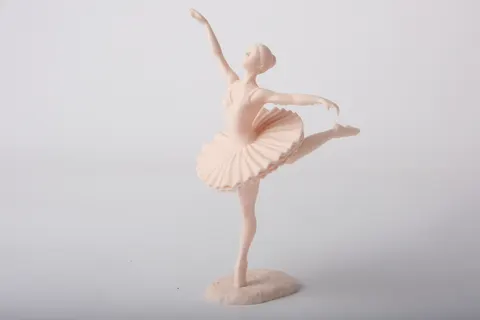 Minimalist Ballet Dancer Figurine — 3D printed bust sculpture