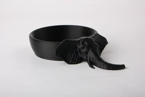 Minimalist Elephant Trinket Tray — 3D printed animal tray