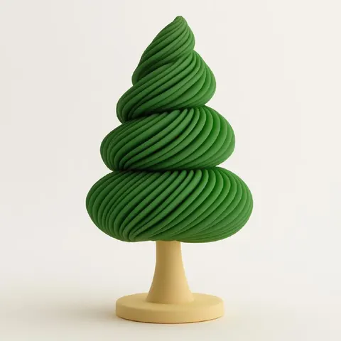Спирально Дерево — 3D printed botanical sculpture