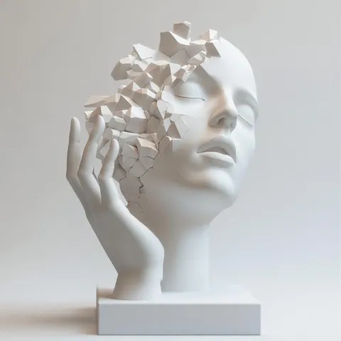 Голова Девушки Скульпт — 3D printed face sculpture