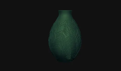 Ваза Перо Павлин — 3D printed botanical vase