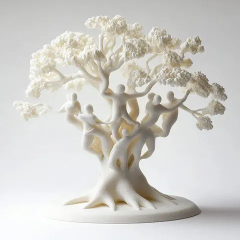 Древо Люди — 3D printed bust sculpture