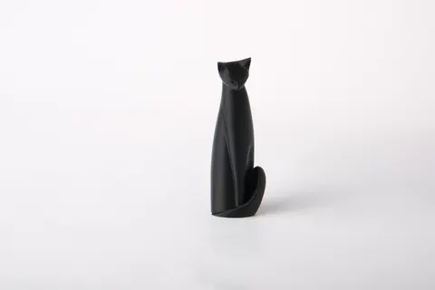 Modern Minimalist Cat Sculpture — 3D printed cat figurine