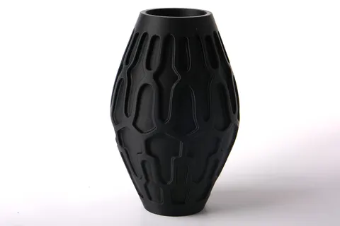 Modern Textured Vase — 3D printed geometric vase