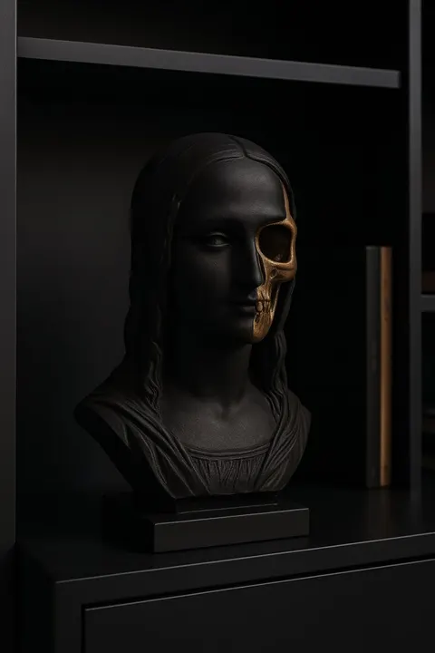 Mona Lisa Is Death — 3D printed gothic figurine