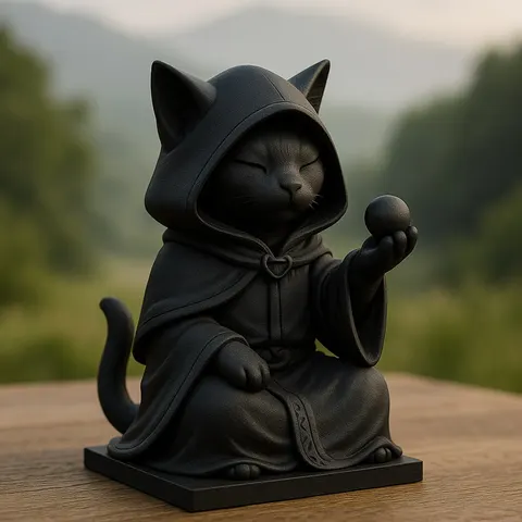 Monk Cat — 3D printed cat figurine
