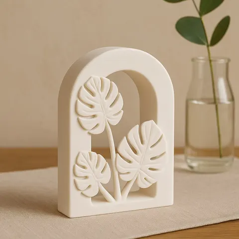 Monstera Botanical Arch Frame — 3D printed botanical sculpture