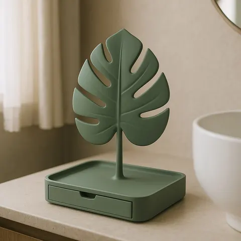 Monstera On Plate 3 — 3D printed botanical sculpture