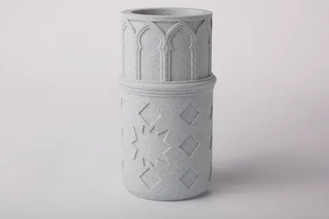 Moroccan Lattice Vase — 3D printed geometric vase